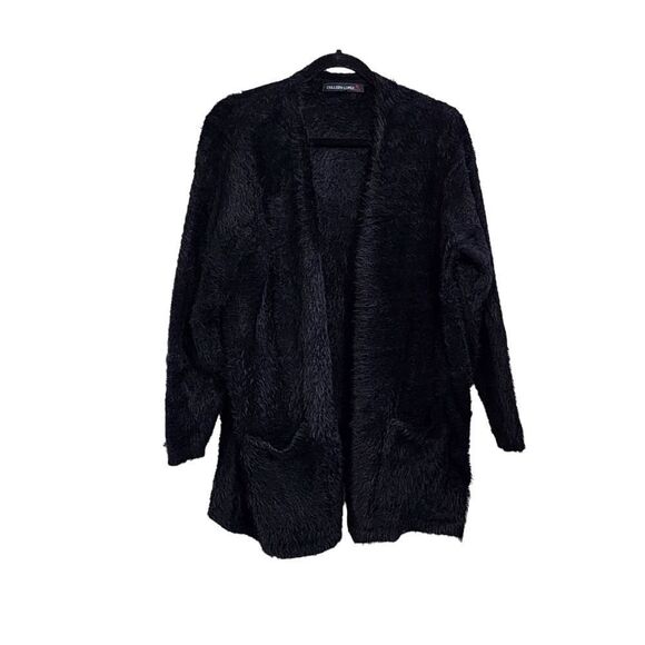 Colleen Lopez cardigan black open front cozy comfy 2X - Picture 1 of 5